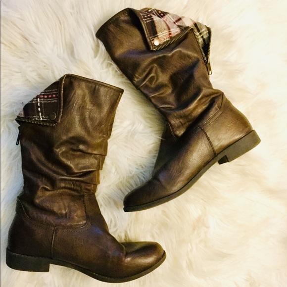 🌷 3/$20! AE Mid-Calf Fabric Fold over Cuff Boots